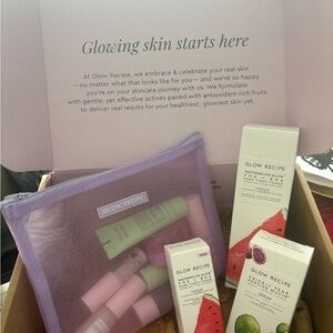 Glow Recipe Skincare Set with Purple Pouch